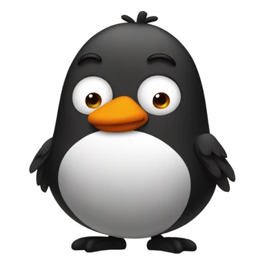 pou with crow sticker