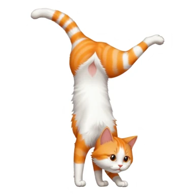 Cat doing a handstand  sticker