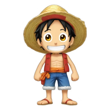 Luffy qui dit au revoir sticker