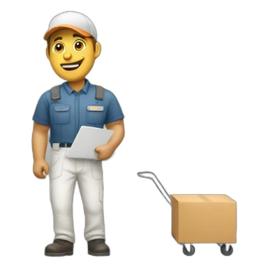 Delivery man sticker