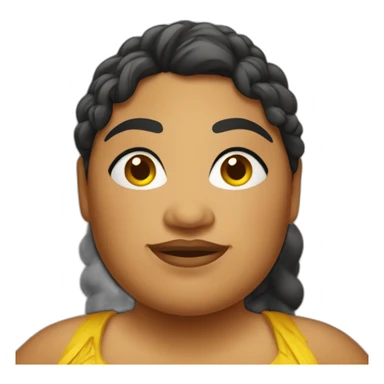 Fat Polynesian Woman sticker