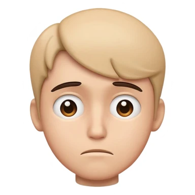 Head shaking with sad face sticker