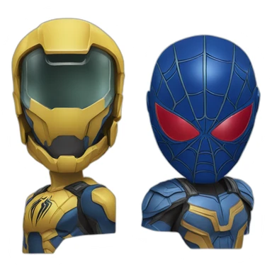 Halo Spartan and Spiderman sticker