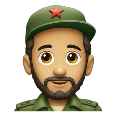 young Fidel castro sticker