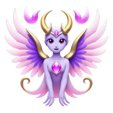 Pokemon legendary purple and pink lunala sticker