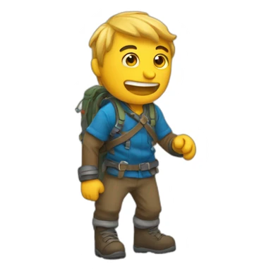 Grimpeur sur montagne sticker