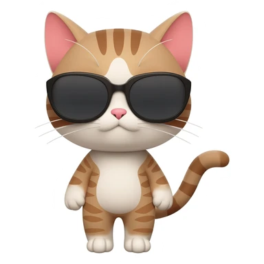 Cat wearing sunglasses sticker