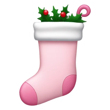  light pink Christmas stocking sticker