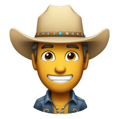 Cool crying laughing cowboy  sticker