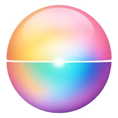 Gentle pulsing aura sphere capturing personal style energy, ethereal minimalist design with soft gradient sticker