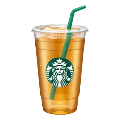 Soft drink in plastic cup (like Starbucks Cup), no logo, closed top. sticker