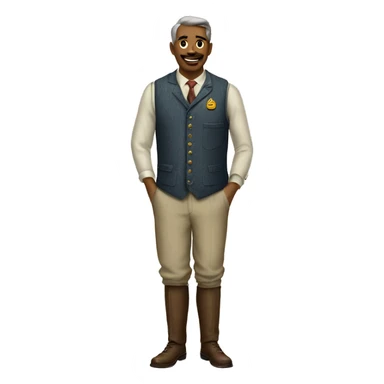 Vintage vest watch sticker