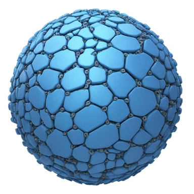 AI neural network, blue globe-like sticker