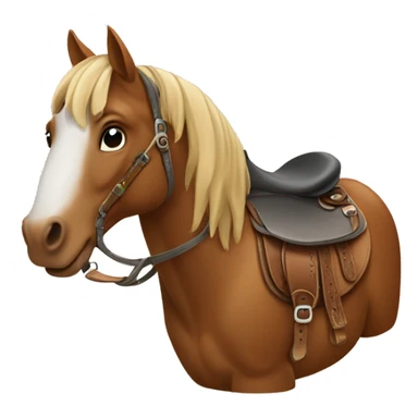 horse with a western saddle  sticker