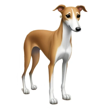 A red fawn greyhound grocery shopping  sticker