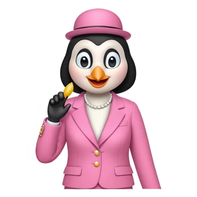 pingu mother wearing the pink chanel suit the Jackie kenddy wore sticker