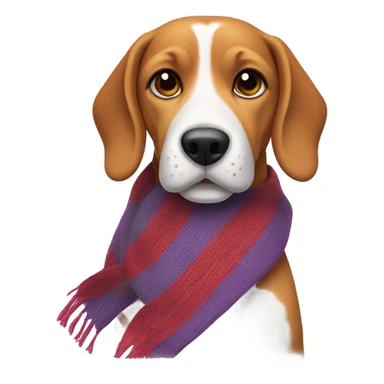 Beagle with scarf sticker