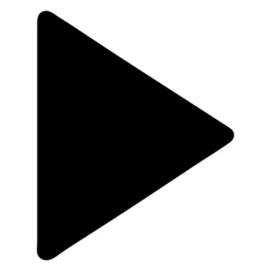 minimalist solid black filled triangular arrow sticker