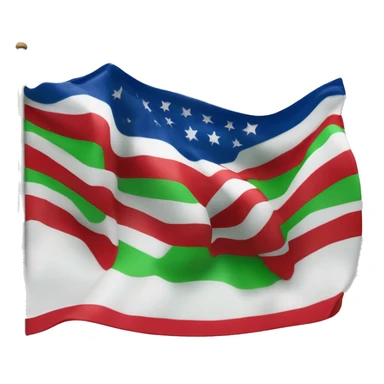 bandera mitad superior azul mitad inferior verde rueda de carruaje roja en medio de la bandera sticker