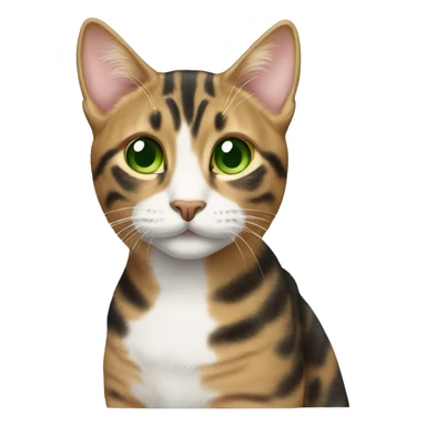 tabby with calico green eyes  sticker