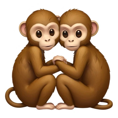 Monkeys loving sticker