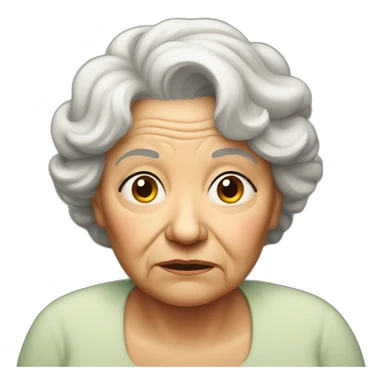sad grandma sticker