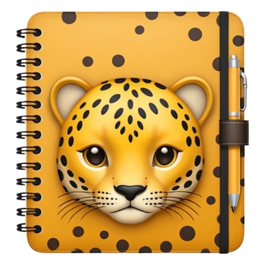 leopard patterned notebook sticker