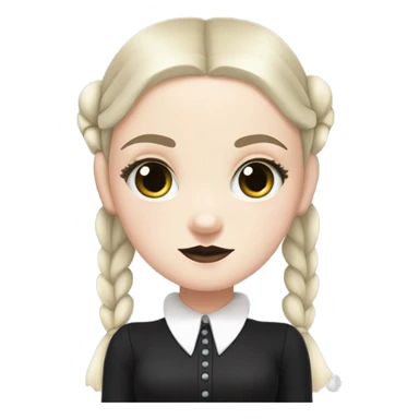 Wednesday Addams with bow  sticker