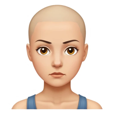 feminist woman with shaved head sticker