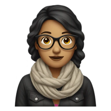 Woman in her 35s, dark hair with dark glasses and a scarf on her head. It's like I'm going to the beach sticker