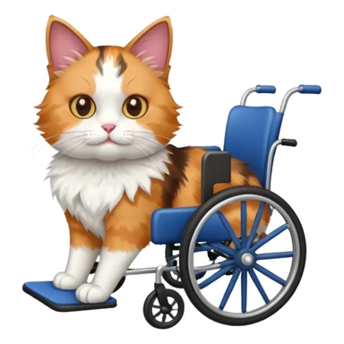 Cat on wheelchair  sticker