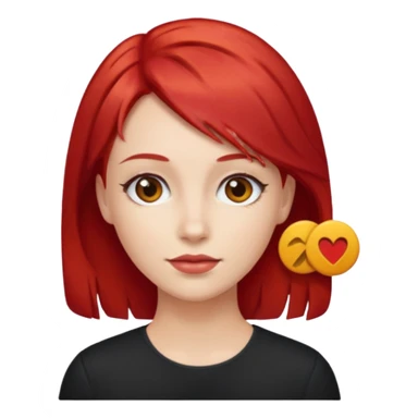 kırmızı toka takan kadın sticker