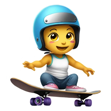 Baby on a skateboard sticker
