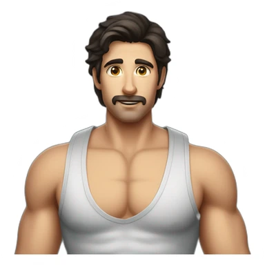 handsome mathematician with dark hair in boxers sticker