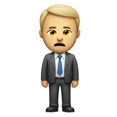 tired office worker with bags under his eyes sticker