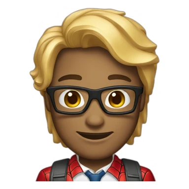 creame un emoji de spiderman con traje sticker