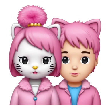 hello kitty and her boyfriend  sticker