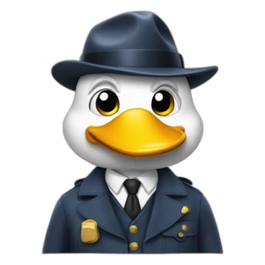 mignon canard detective sticker