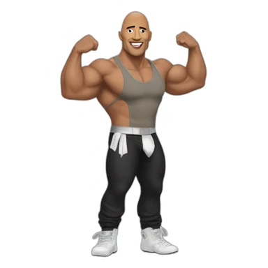 The rock in a dancer's outfit sticker