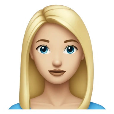 femme blonde lisse yeux bleu sticker