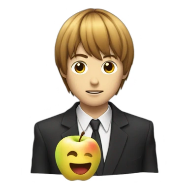 Light Yagami avec pomme sticker
