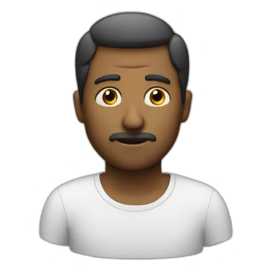 man with a doubtful face sticker