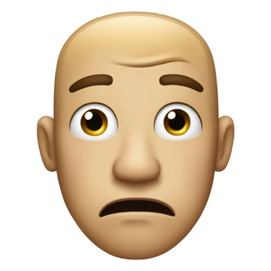 disappointed face sticker