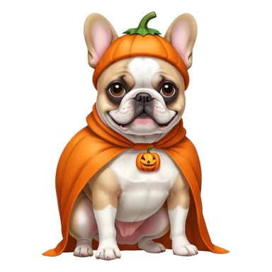 A French bulldog in a Halloween costume ￼￼ sticker