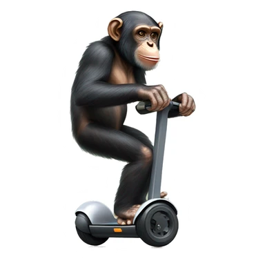 Chimpanzee riding on a Segway sticker