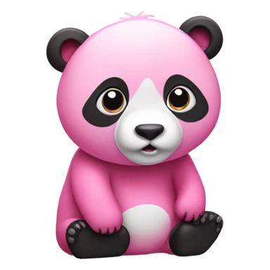 Pink panda bear sticker