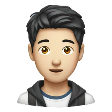 A young Korean man sticker