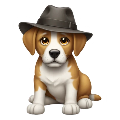 Cane che indossa un cappello sticker