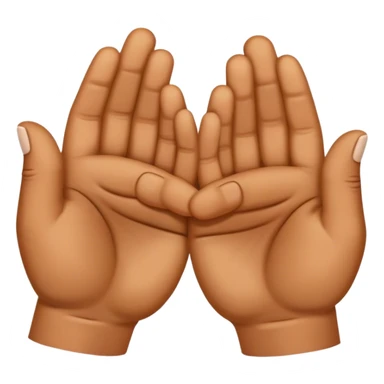 palms touching clap another's hand
 sticker