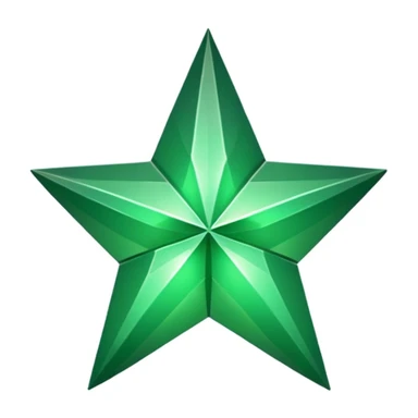 Half green star sticker